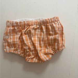 Little English Orange Checkered Diaper Cover